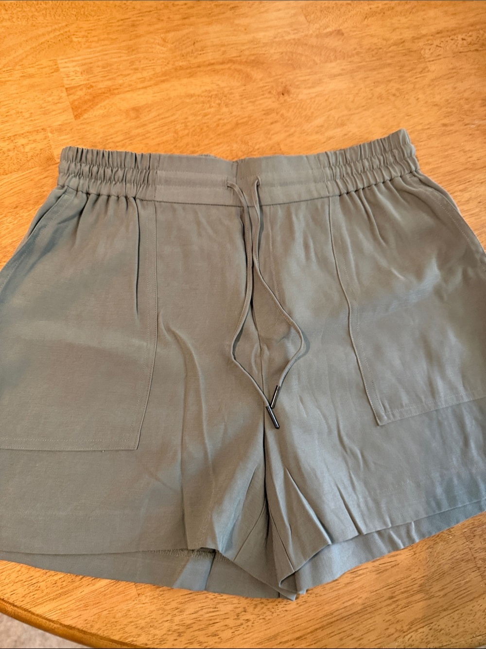 Kersh Olive Green Drawstring Elastic Waist Athletic Shorts